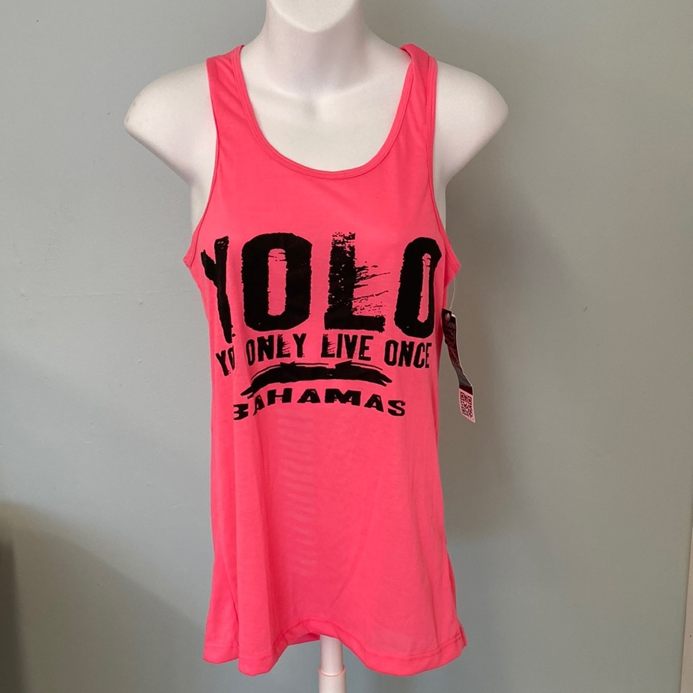 NWT Bought in the Bahama’s tank top YOLO “You Only Live Once” size M